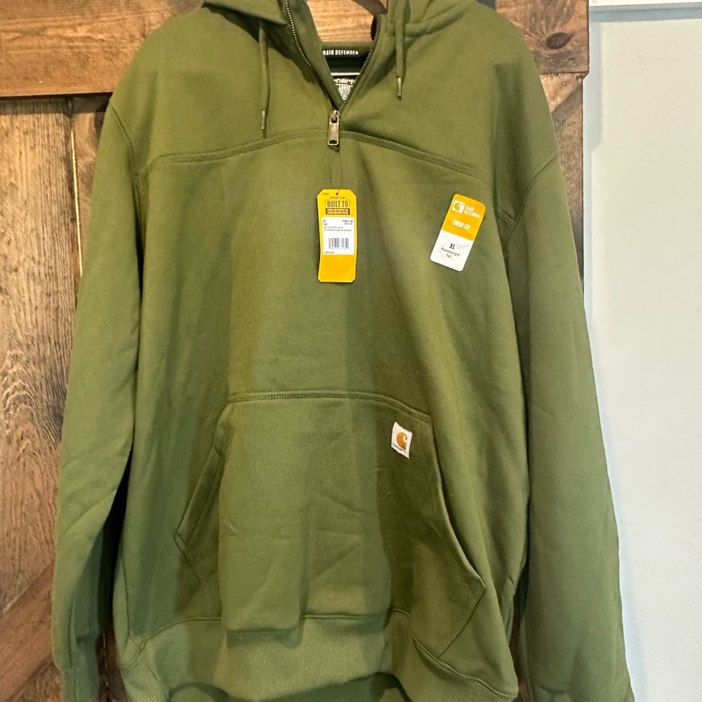 Carhartt Sage Green Zip-Up Sweatshirt